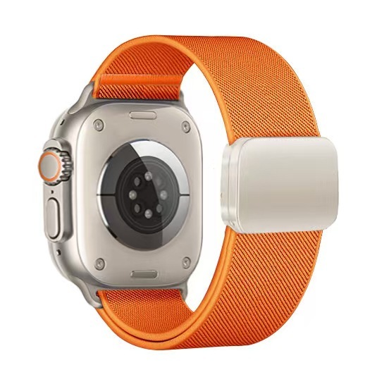 弹力尼龙磁吸扣表带适用于苹果s10手表Ultra运动iwatch9876SE腕带|undefined