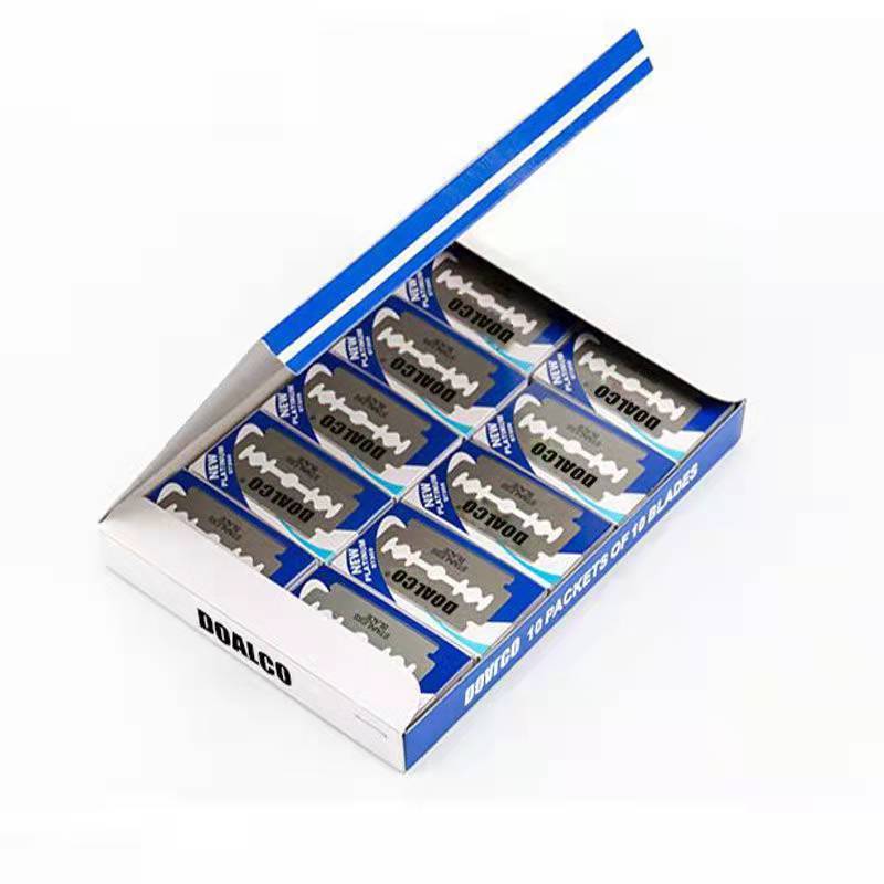 Korean Imported Stainless Steel Double-Sided Razor Blades, Classic Old-Fashioned Manual Razor Blades for Shaving