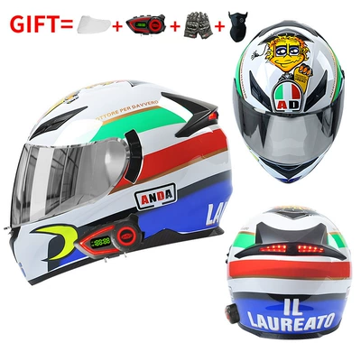 Motosiklet kaskı (dəbilqə) – Safe for Men and Women - bluetooth-model-dr-bai-silver-plated-mirror-high-definition-mirror-m55-56-head-circumference