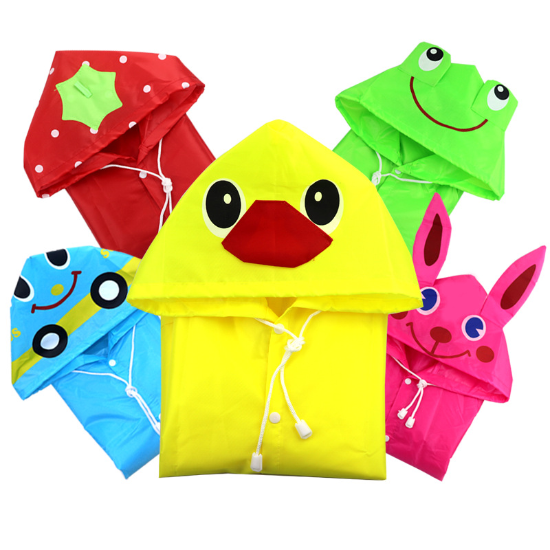 En forma de animal impermeable para niños Jardín de Infantes Escuela primaria femenina Bebé Niños grandes Niños todo el cuerpo engrosado poncho niños y niñas