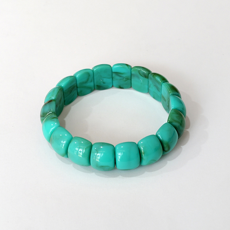 Cross-border retro dopamina acrílico pulsera elástica personalidad oval cuentas accesorios de diseño pulsera sensación