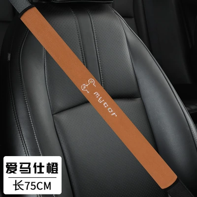 Car seat belt shoulder pad — Seat belt shoulder pad - mickey-orange-75cm-pair