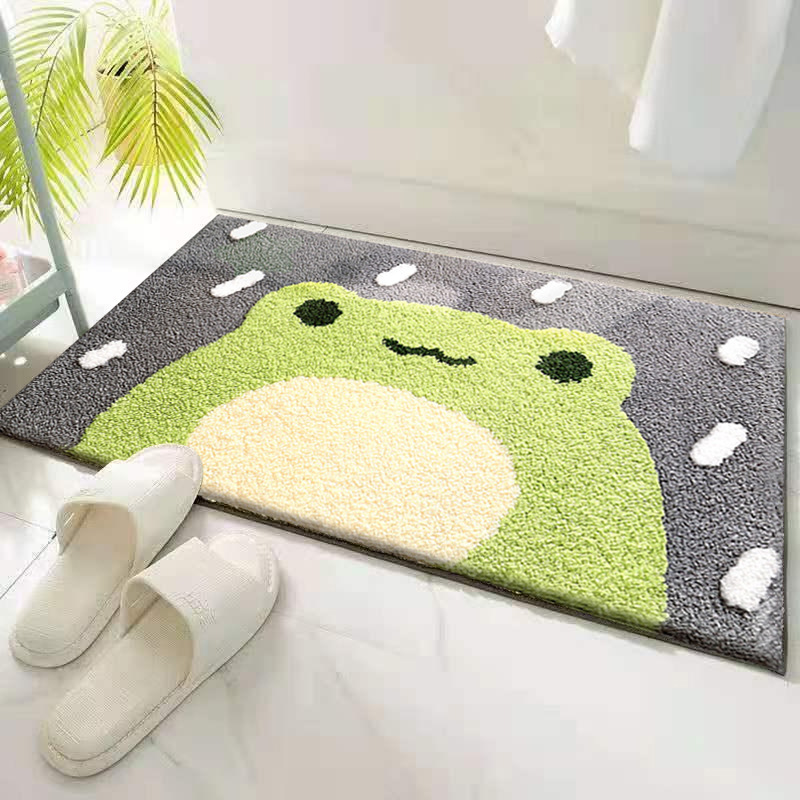 Cartoon imita alfombra de cachemira inodoro absorción de agua alfombra antideslizante en el hogar fábrica de alfombra de absorción de agua al por mayor