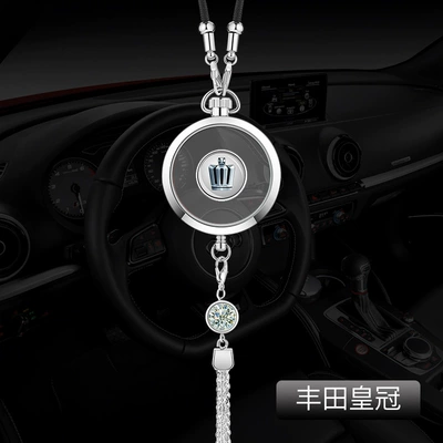 Car hanging | Pendant, Fragrance Alloy Hanging Ornament - crown-silver-alloy-ornaments-comes-with-1-bottle-of-blue-ocean-perfume