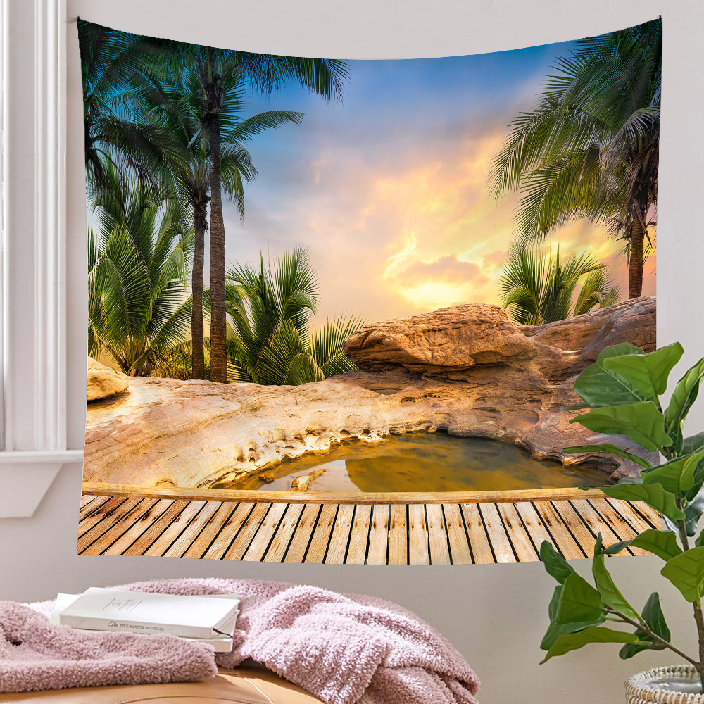 Bohemian Scenery Painting Wall Decoration Cloth Tapestry Wholesale Nihaojewelry display picture 173