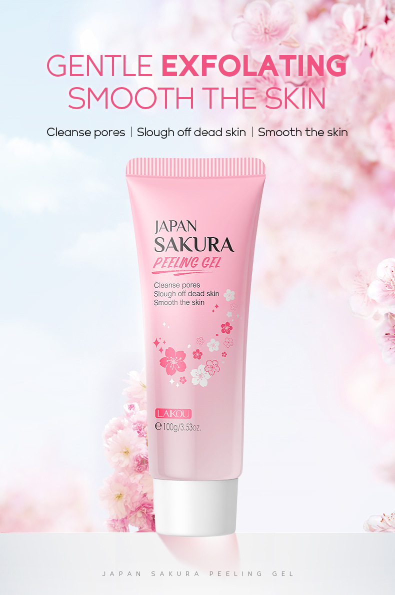 Cross-border LAIKOU Cherry Blossom 100g Body Exfoliating, Pore-cleansing, hydrating and moisturizing Skin care products Manufacturer wholesale undefined