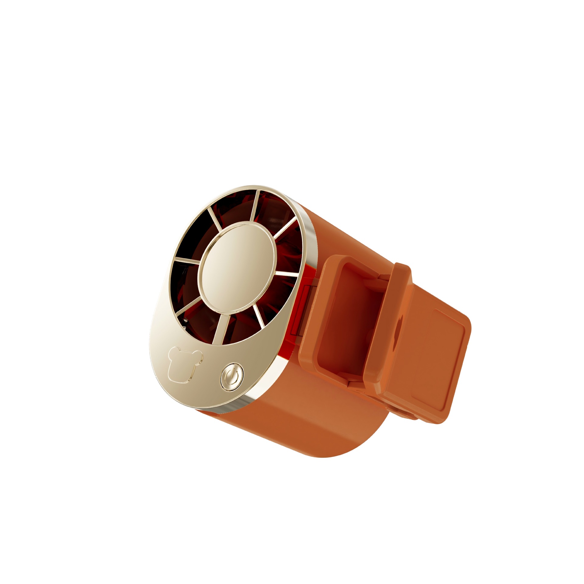 Mini ventilatore portatile da appendere alla vita, ricaricabile tramite USB, per rinfrescarsi durante attività sportive all'aperto, viaggi e utilizzo su scrivania._voghion.com