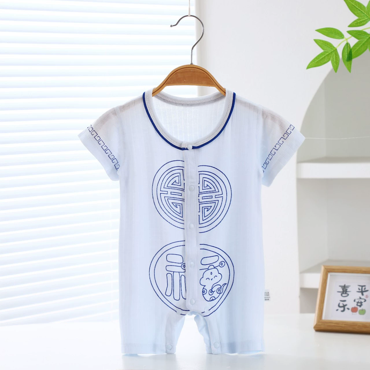 Children's summer cotton thin bodysuit to go out, pijama for new born