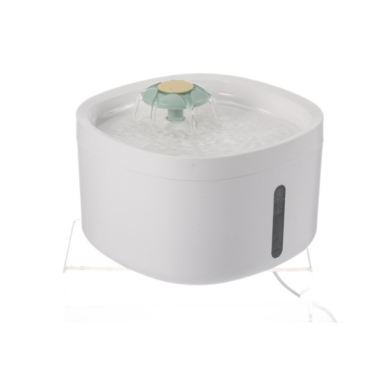 Dispensador automático de agua para gatos, apagado automático cuando falta agua, enchufe de ciclo de combustión anti-seco, dispensador de agua filtrada para mascotas con luz