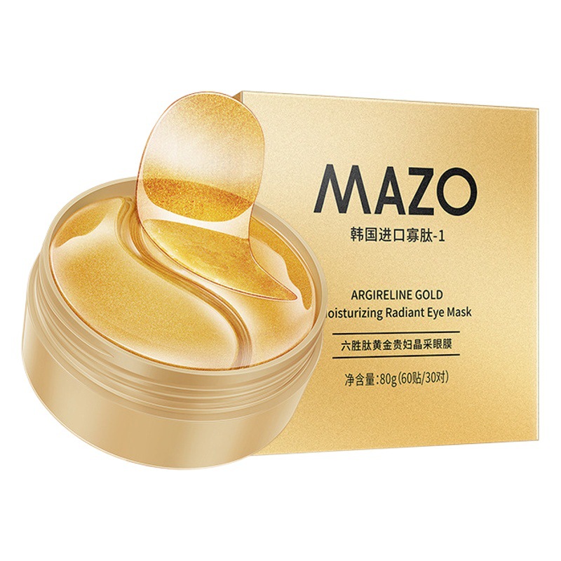 Mazo Six-Peptide Gold Eye Mask Eye Care Hydrating Moisturizing Eye Mask Patch Firming Light Lines Lady Eye Mask Wholesale