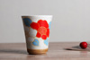 Japanese ceramics, tea, cup with glass, Birthday gift, hand painting
