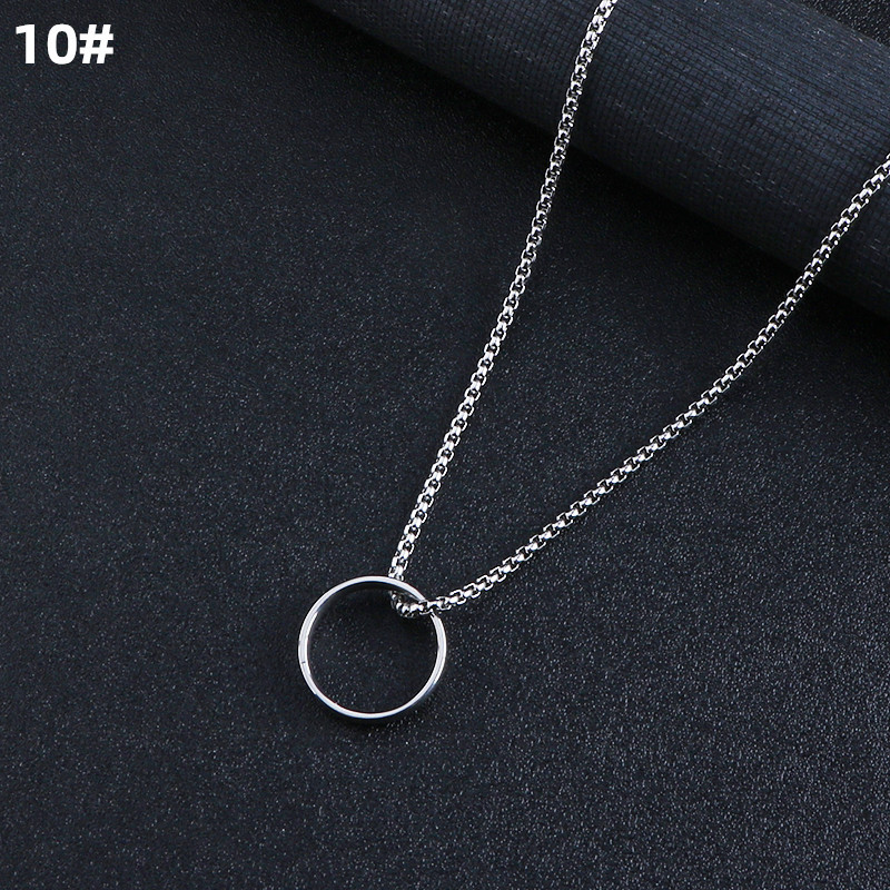 Hombres collar de titanio joyería acero aleación personalizada colgante ins hip hop calle suéter largo cadena accesorios colgantes