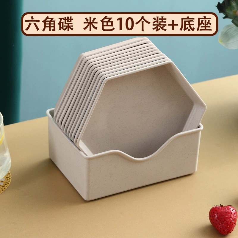 Geometric Plastic Cute Desktop Trash Bin, Home Small Waste Can, Decorative Shapes & Colors