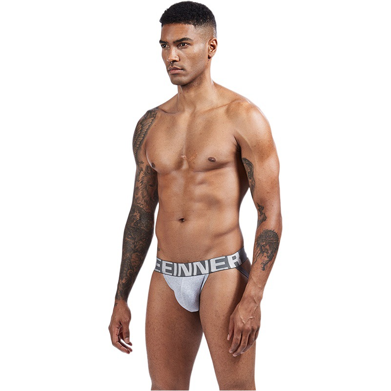 Nuevo algodón puro de los hombres ropa interior doble Tanga deportes cintura baja moda sexy transpirable Comercio exterior sexy T Pantalones image 1