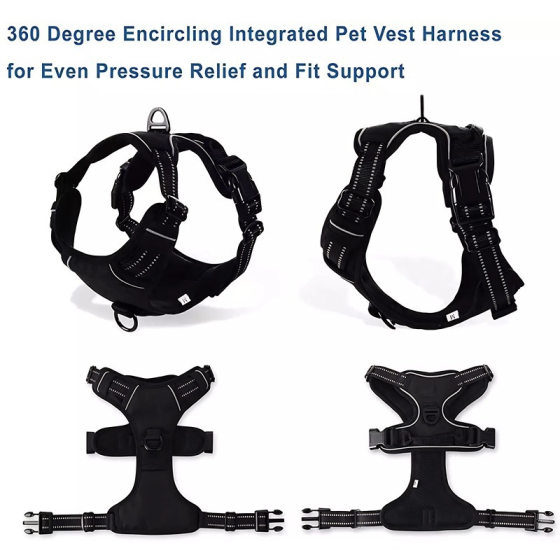 One-piece Reflective Dog Traction Rope Large Dog Reflective Explosion-proof Hands-free Dog Rope Multicolor Round Rope Pet Supplies
