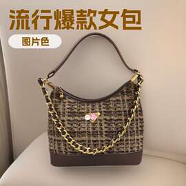 热销女包 鎏金丹佛2025秋冬新款流行爆款包包女小香风单肩斜挎包