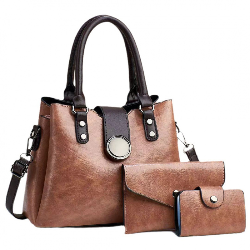 Dos piezas de paquete de bolsos de mano de temperamento, bolsos de mochila diarios, bolsos de hombro casuales de moda, bolsos transfronterizos