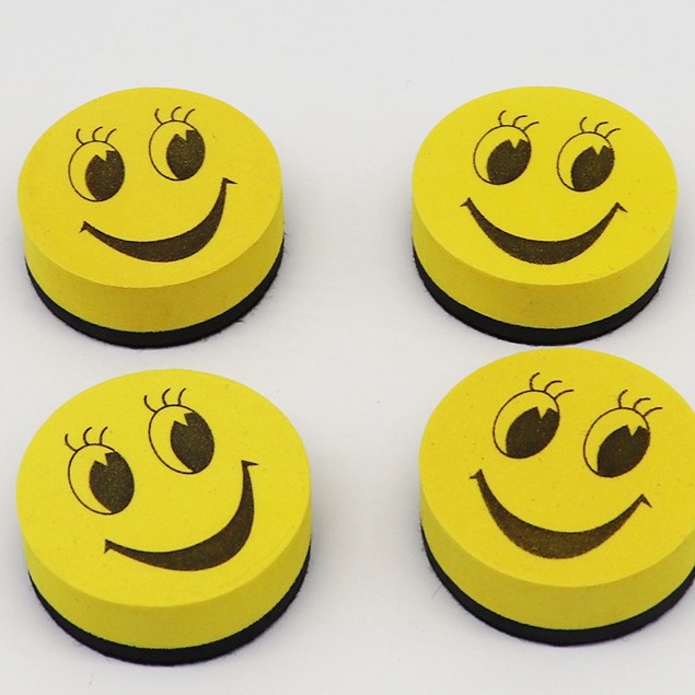 Borrador de pizarra magnética Eva borrador seco magnético fieltro paño borrador dibujos animados cara sonriente expresión borrador fabricante en stock image 8