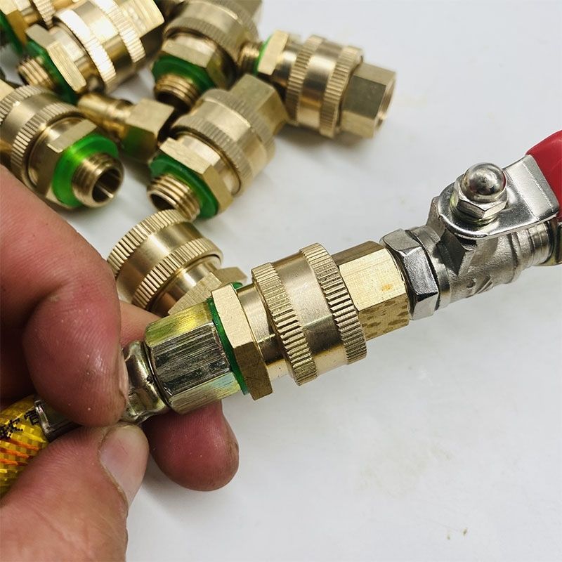 打药管接头喷雾器打药机快速接头M14全铜快速接头插拔式快速接头