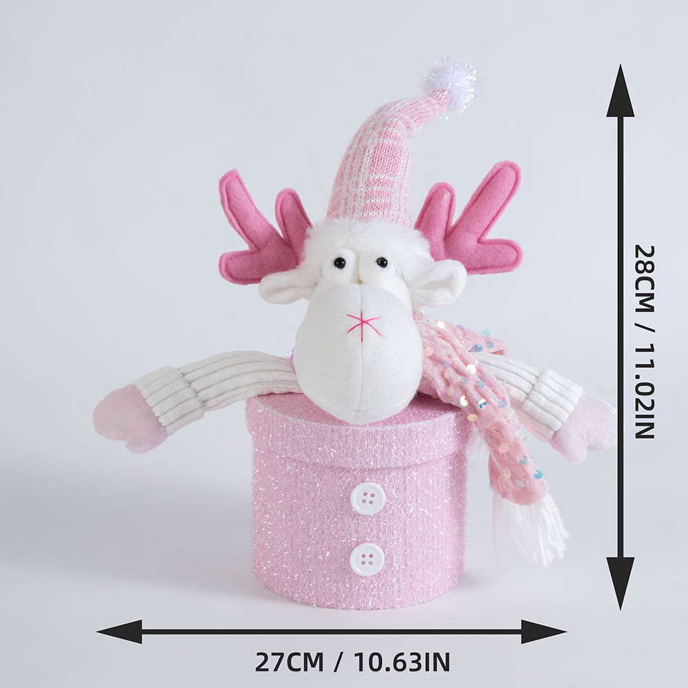 Transfronterizo nuevo caja de manzana de Navidad rosa viejo hombre de nieve alce caja de regalo de Navidad caja de regalo de dulces de Nochebuena