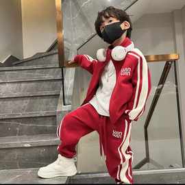 亲子装新韩国多巴胺粉色休闲运动套装连帽拉链开衫收脚裤两件套潮