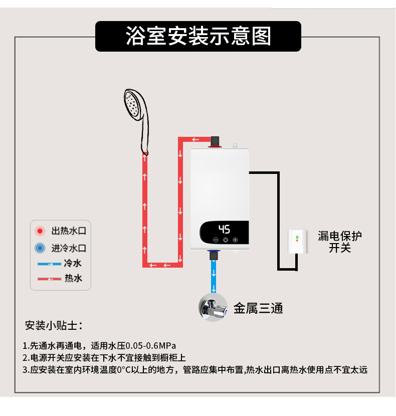 Mini-small Variable Frequency Constant Temperature Kitchen Treasure Bath Shower Artifact Water Quick Instant Electric Water Heater Household