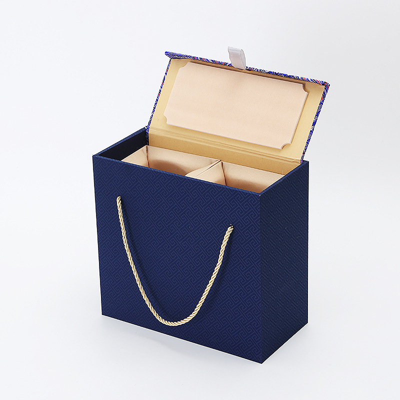 Xiangyun wine bottle gift box 1 catty 2 bottles high-end gift liquor packaging box spear-shaped table high mouth ceramic bottle wine box