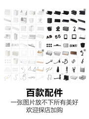 9WOR五金貨架少女書桌書架組合租房洞洞板架子落地收納置物架