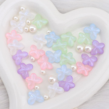 夜光通孔胖蝴蝶亚克力串珠散珠装饰品制作diy手机壳挂件钥匙链