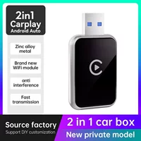 Кросс-граничный USB беспроводной Carplay смарт-бокс для автомобиля, совместимый с iPhone, Android и Android Auto