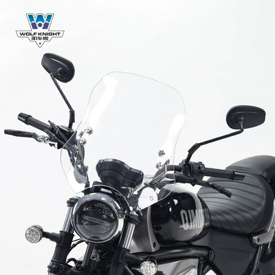 Muscle car Wolf suitable Motorcycle front windshield - transparent-5mm-thick-45cm-high-suitable-for-qianjiang-flash-500s