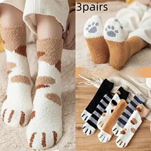 B 82714 Winter Coral Fleece Socks ����ɺ������ ŷ���羳