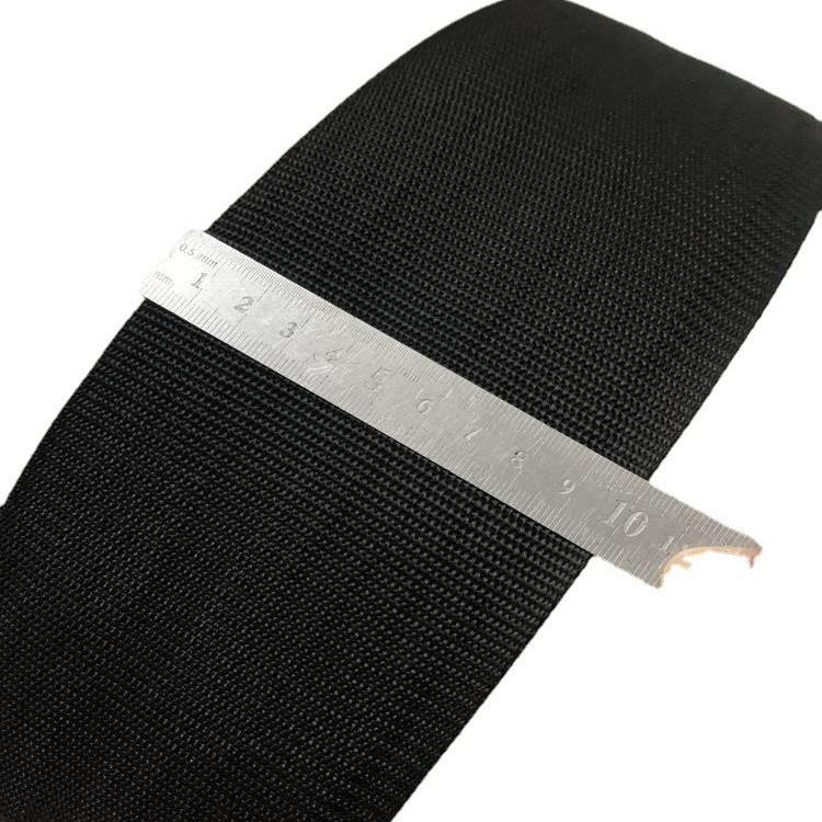 Ventas directas de la fábrica 10cm ancho negro polipropileno PP grano cinta en stock suministro mochila Correa vinculante image 5