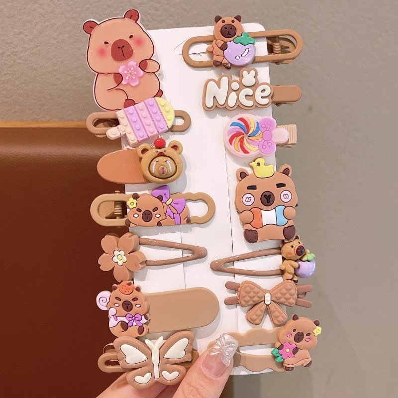 KULOMI Kids Hairpin Set Cute Sanli Pantalones Pequeñas Niñas Pequeñas Pequeñas