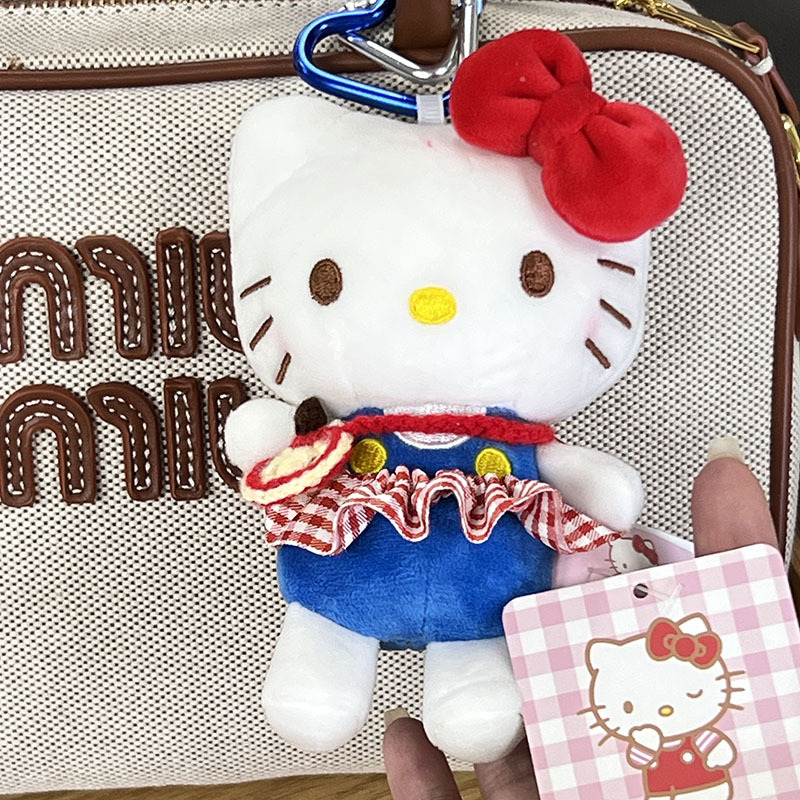 仅衣服格子裙挎包kitty挂件娃衣玩偶服哈喽kitty包包挂饰kt猫批发