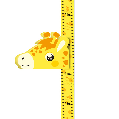 Cross-border giraffe 3D three-dimensional height sticker baby and child height measuring ruler magnetic cartoon wall sticker removable