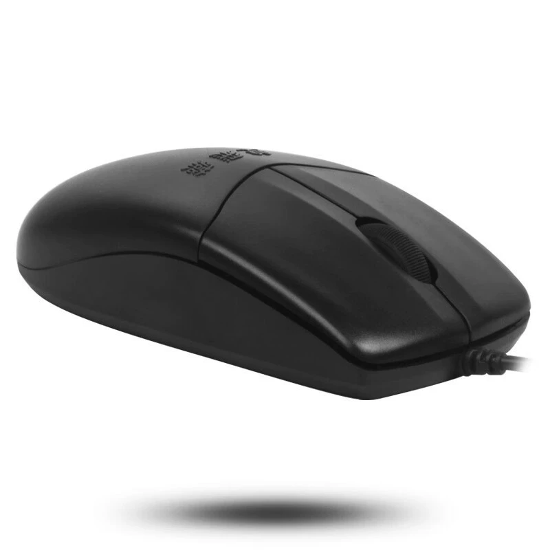 双飞燕 OP-wired mouse USB interface business office round hole interface desktop dedicated symmetrical matte