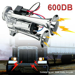 600DB車ラッパ電気ラッパ供給二重管金属連体電気ポンプラッパリレー付き自動車ラッパ