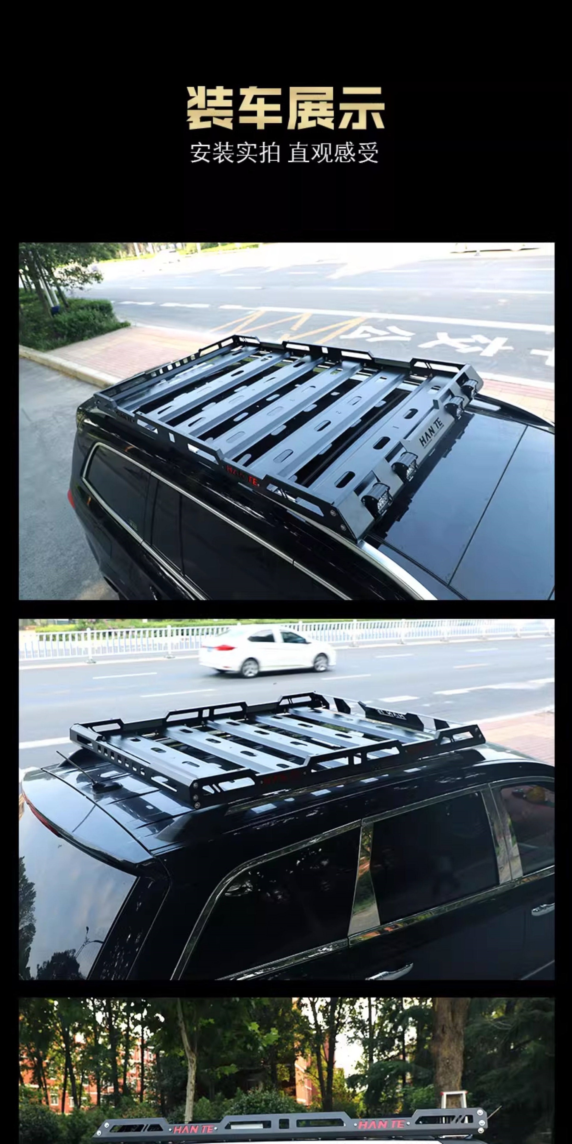 Suitable for Toyota Prado, Nissan Patrol Y62, Toyota Sienna, Tank 300 Car Roof Luggage Rack Frame Side Tent Canopy
