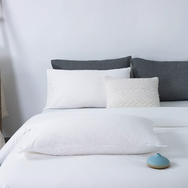 New force pure cotton solid color washed cotton series-white