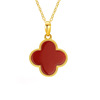 Gold pendants female 5g gold Clover Necklace Sufficient gold 999 Boutique Pendant Pendant Valentine's Day Send his girlfriend