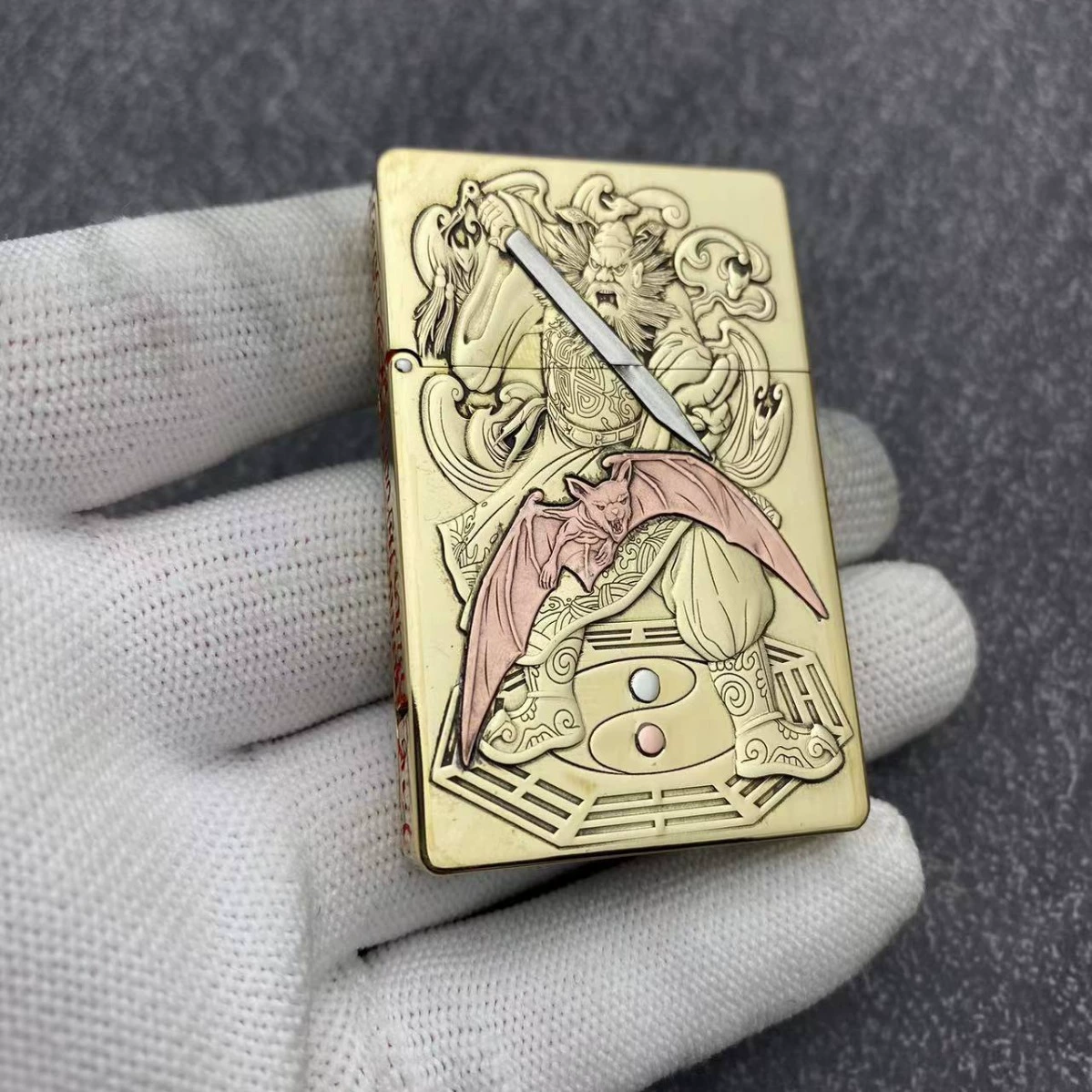 ZORRO керосиновая зажигалка Zoro латунная zl8 ультратонкая маленькая тяжелая броня инкрустация богатая утка ветрозащитная зажигалка оптом