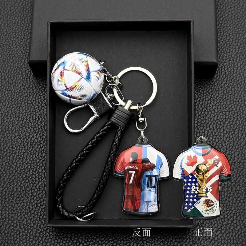 2026 US-Canada-Mexico World Cup National Team Keychain Football Star Pendant Car Keychain Couple Souvenir
