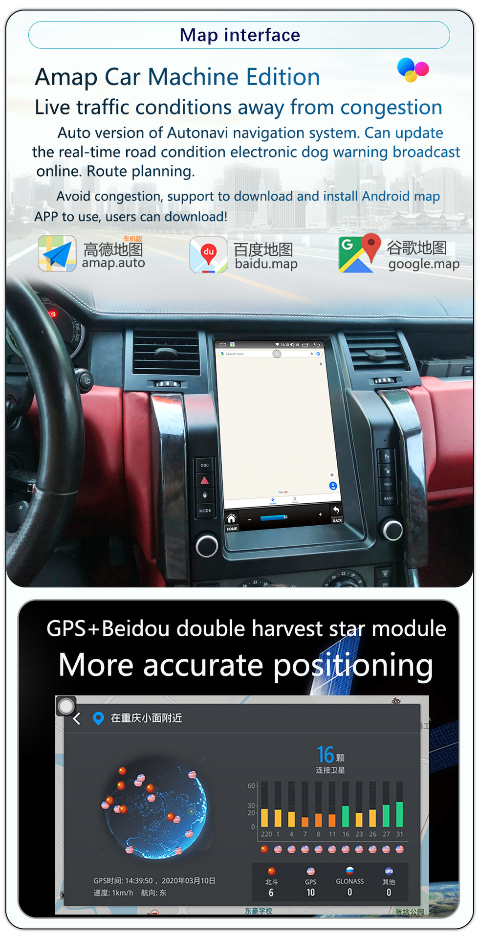 Suitable for 05-09 Range Rover Modification 12.1inch Land Rover Android Large Screen Carplay Car Navigation