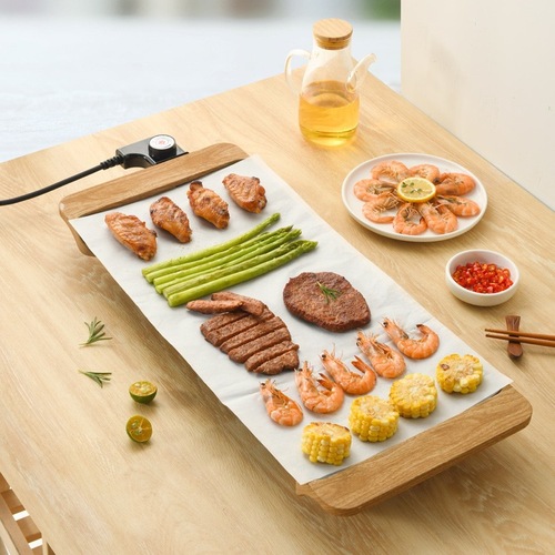 Food-grade baking oil-absorbing paper household barbecue oil-absorbing paper high temperature resistant tin foil rectangular barbecue plate pad paper 20 sheets