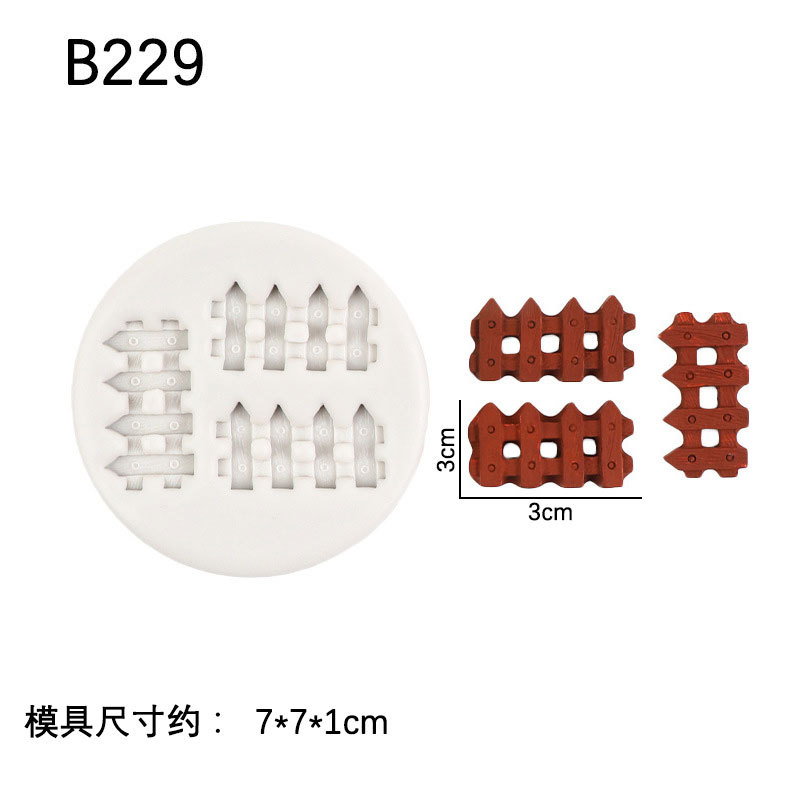 Mini señal de carretera valla molde silicona DIY hecho a mano postre pastel fondant chocolate decorativo epoxi Decoración