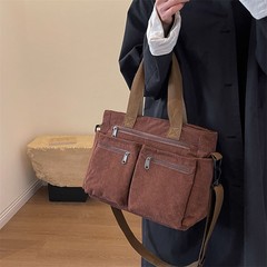 工場直販大容量コーデュロイレディースバッグ新しいレディースショルダーメッセンジャーバッグ多用途キャンバスコーデュロイトートバッグ