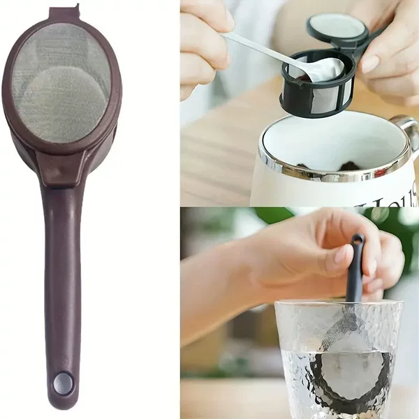 Cross-Border Hot-Selling Food-Grade Stainless Steel Coffee Filter Spoon Kitchen Capsule Powder Filter Tool