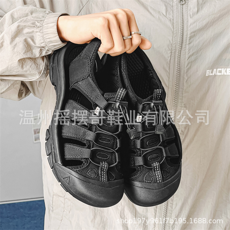 경량 미끄럼 편안한 샌들 남성 여름 커플 야외 하이킹 캐주얼 올 매치 샌들 외부 비치 슈즈