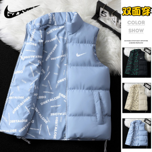 A generation of hair brand down cotton vest men's 2024 new spring and autumn fashion tide collar sportswear warm